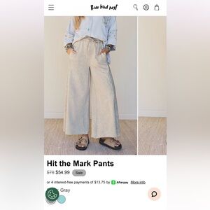 Three birds nest Hit the mark pants